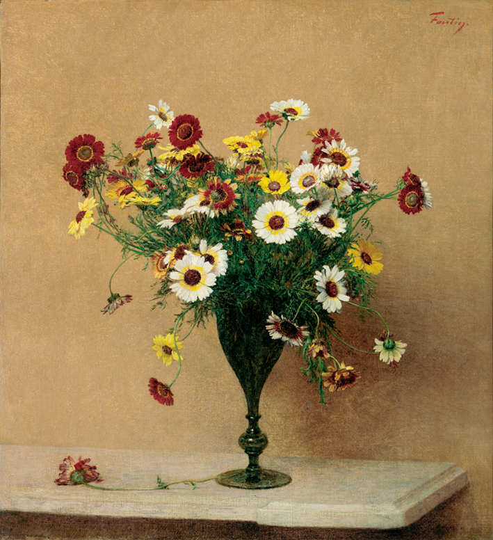  方丹·拉图尔 Fantin-Latour 菊花 Chrysanthemums, ca. 1889